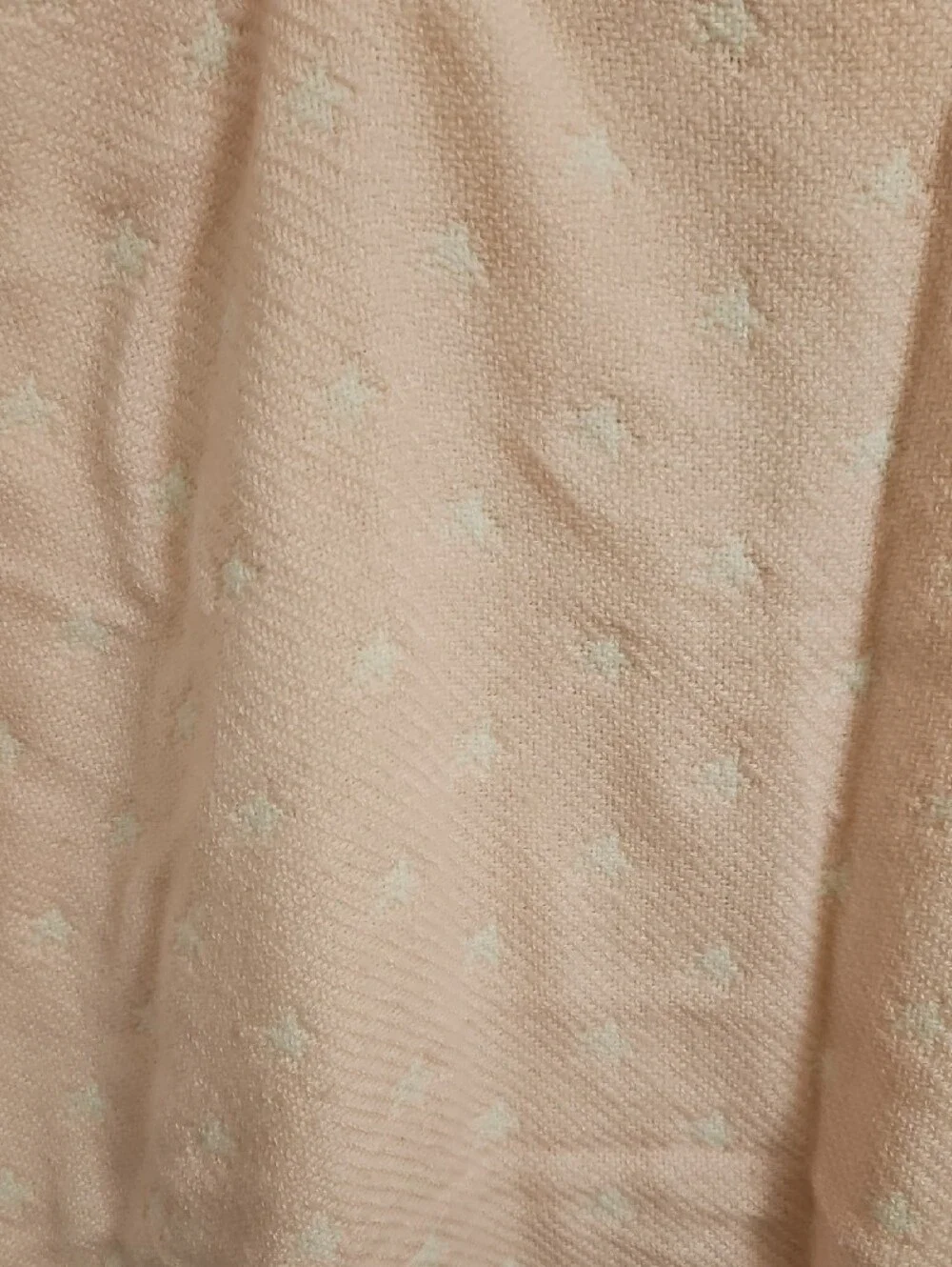 Soft Pink Star Jacquard Baby Throw Blanket